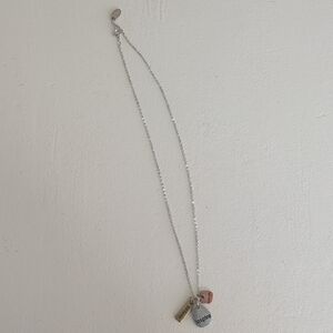 Dainty Silver and Gold Necklace with Charming Pendants